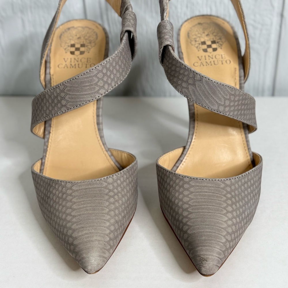Vince Camuto Textured Gray Heels - Picture 5 of 6